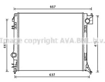AVA QUALITY COOLING dn2424 -  Радиатор, охлаждение двигателя